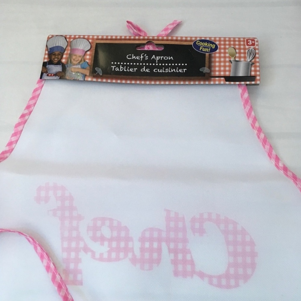 3 piece Kids Chef Set Hat Apron Tools - Picture 3 of 7